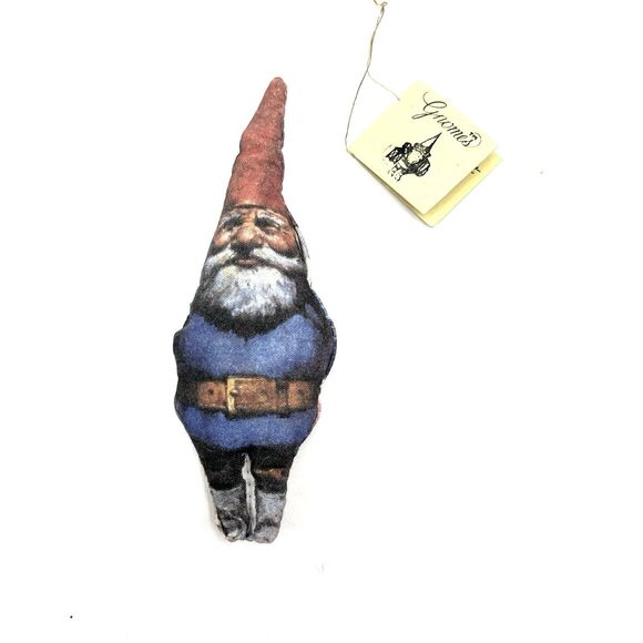 Vintage Gnomes Gnome Christmas Tree Ornament Uniebeck 1978 Stuffed w/ Tag - Picture 1 of 8